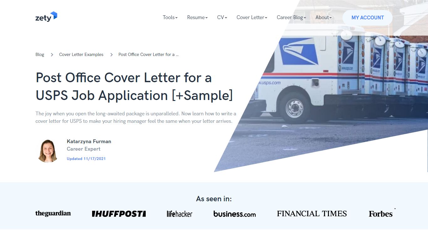 Post Office Cover Letter for a USPS Job Application [+Sample] - zety